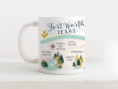 Fort Worth Map Mug