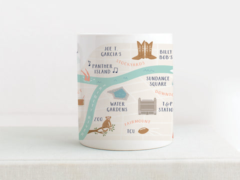 Fort Worth Map Mug