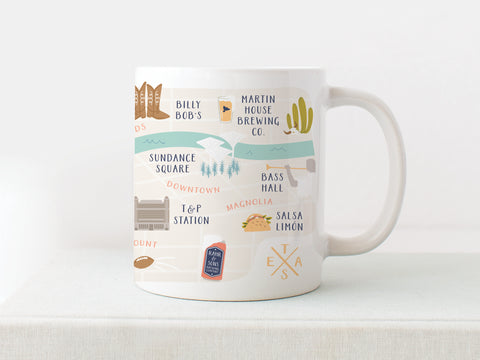 Fort Worth Map Mug