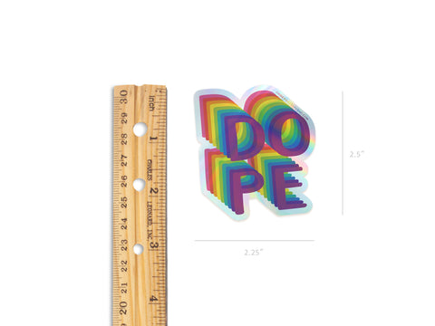 DOPE Holographic Sticker