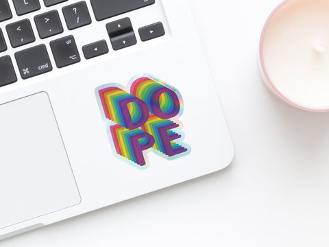 DOPE Holographic Sticker