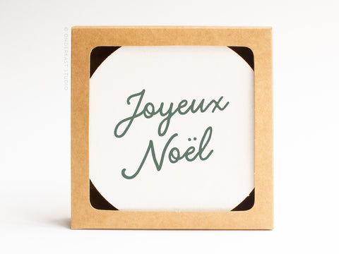 Joyeux Noël Coaster Set