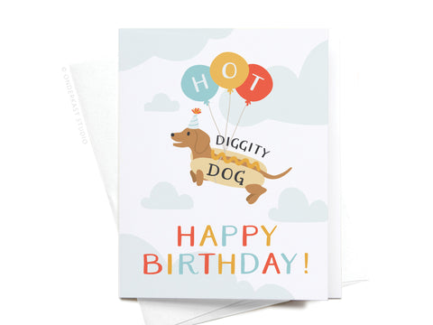 Hot Diggity Dog Greeting Card