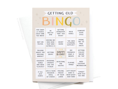 Getting Old Bingo Greeting Card