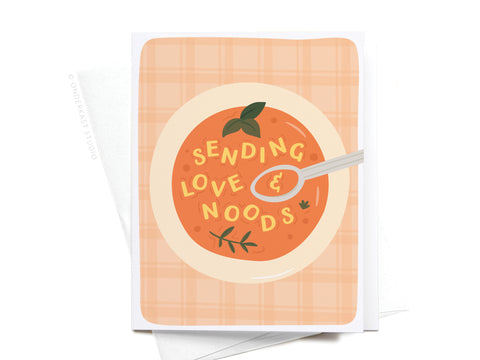 Sending Love & Noods Soup Greeting Card