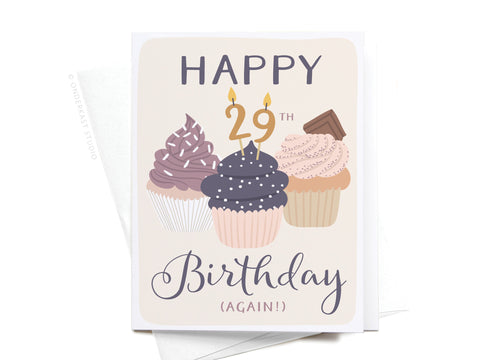 Happy 29th Birthday Again Greeting Card