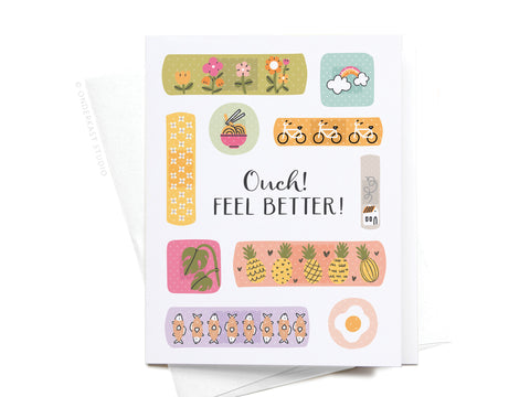 Ouch! Feel Better Bandages Greeting Card