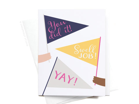 You Did It! Pennant Flags Greeting Card