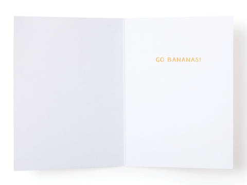 Happy Birthday! Banana Suit Girl Greeting Card