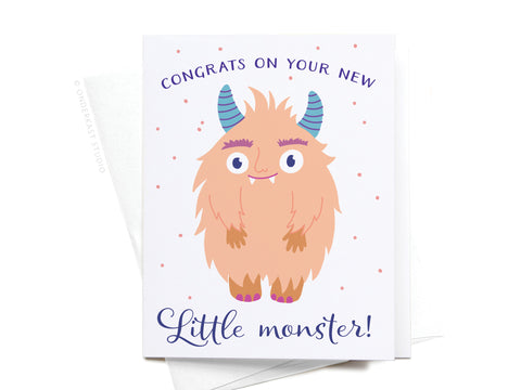 Congrats on Your New Little Monster! Greeting Card