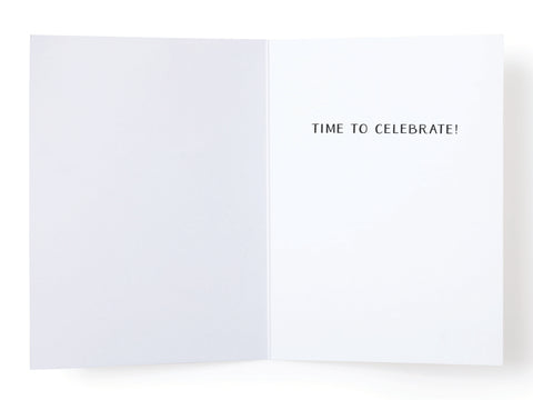 Pop Fizz Clink Champagne Greeting Card