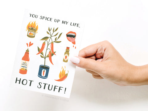 You Spice Up My Life, Hot Stuff Greeting Card
