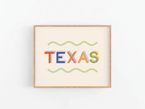 Funky Texas Art Print