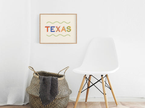 Funky Texas Art Print