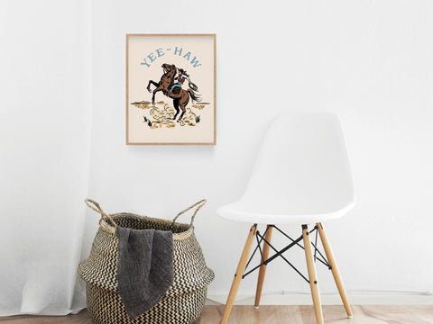 Yeehaw Cowgirl Art Print