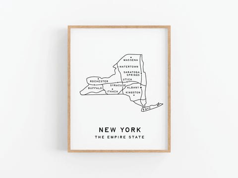 New York Map Art Print