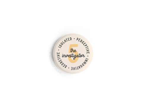 Enneagram Button Magnet – 5 The Investigator