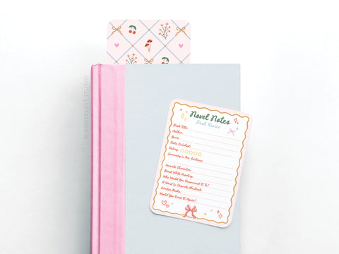 Coquette Novel Notes Book Review Card Set of 8