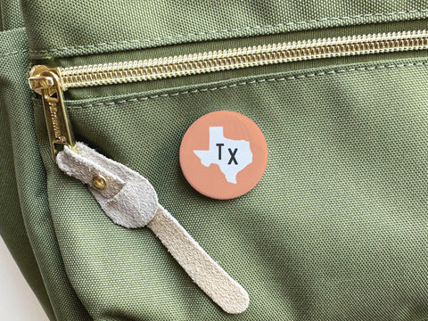 Orange TX Pinback Button