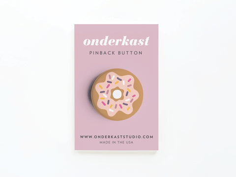 Sprinkle Donut Pinback Button