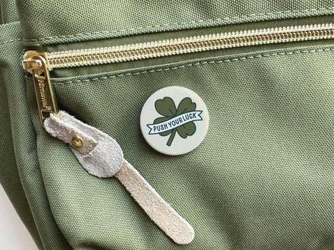 Push Your Luck Clover Pinback Button