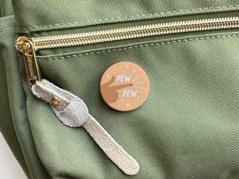 Pew Pew Pinback Button