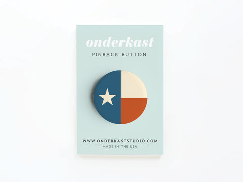 Texas Flag Pinback Button