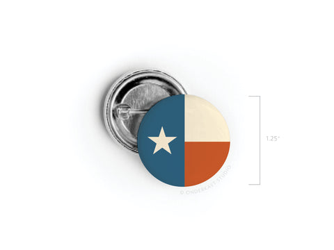 Texas Flag Pinback Button
