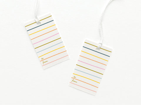 Bright Lines Gift Tag