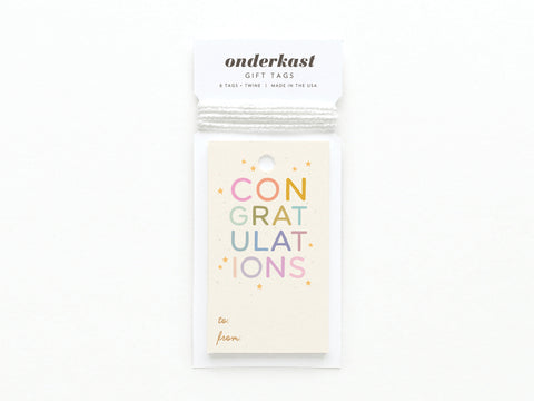 Colorful Congratulations Gift Tag