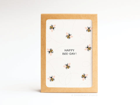 Happy Bee-day! Folded Greeting Note Set of 10