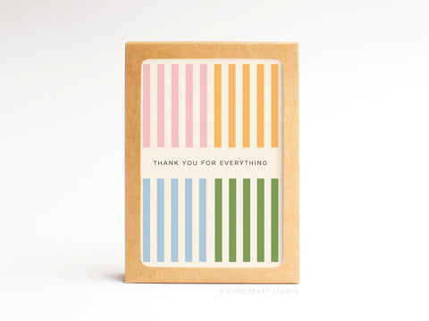 Thank You for Everything Folded Greeting Note Set of 10