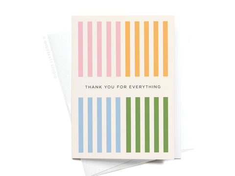 Thank You for Everything Folded Greeting Note Set of 10