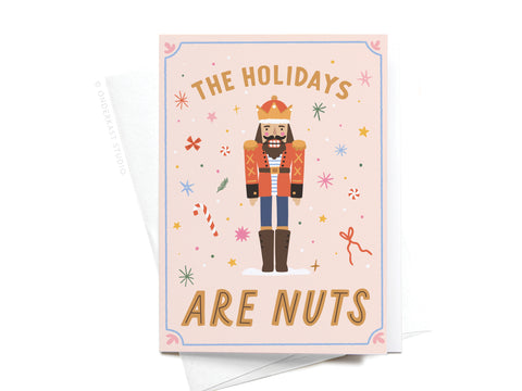 The Holidays Are Nuts Nutcracker Folded Greeting Note Set of 10