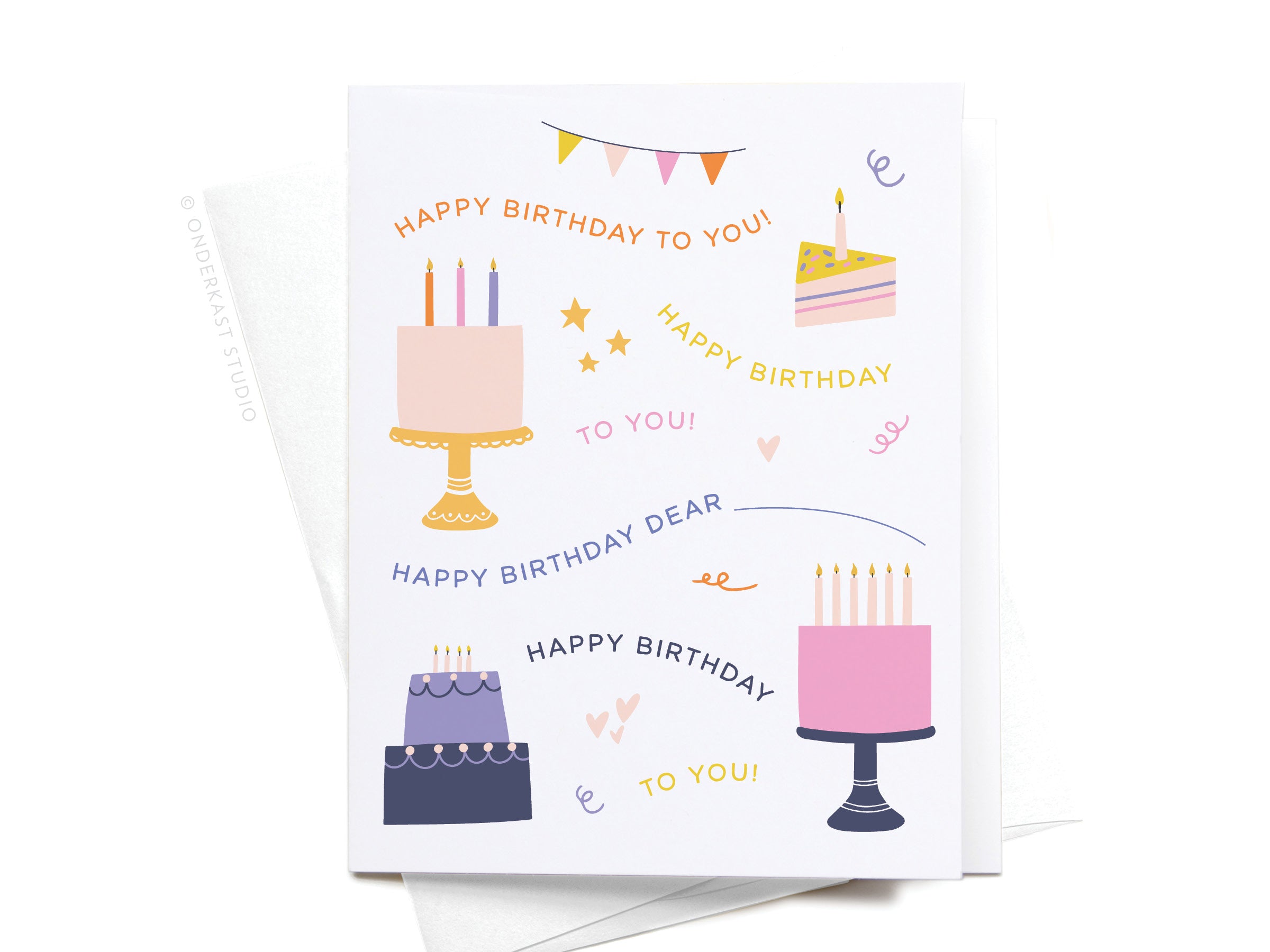 birthday cartoon greeting card design with kids - Stock Illustration  [57364388] - PIXTA