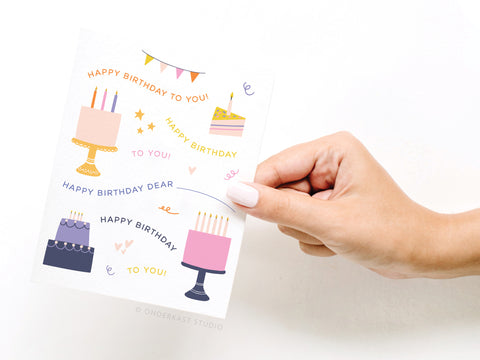 Happy Birthday Song Greeting Card