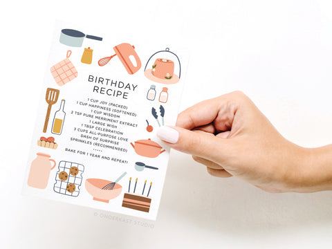 Birthday Recipe Greeting Card