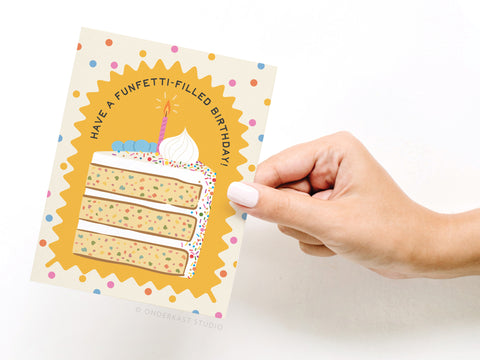 Funfetti-filled Birthday Greeting Card