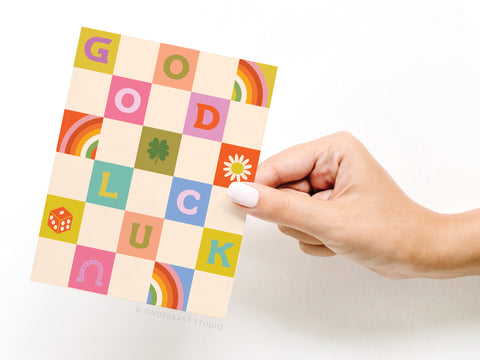 Groovy Good Luck Greeting Card
