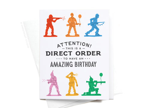 Direct Order Army Men Birthday Greeting Card
