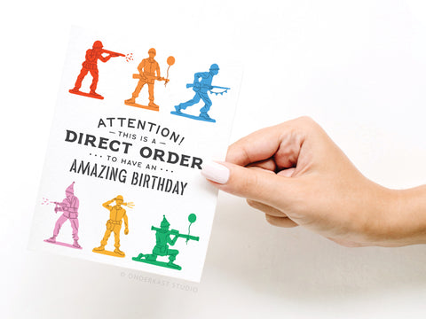 Direct Order Army Men Birthday Greeting Card