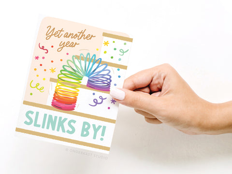 Yet Another Year Slinks By Greeting Card