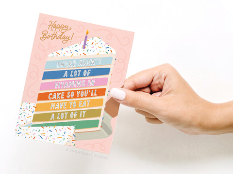 Not a Lot of Vitamins in Cake Greeting Card