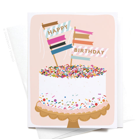 Happy Birthday Sprinkle Cake Greeting Card