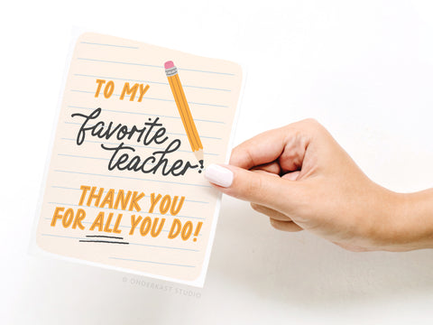 To My Favorite Teacher Greeting Card