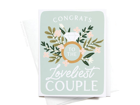 Congrats to the Loveliest Couple Greeting Card