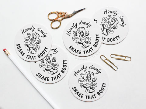 Howdy Doody Boot Letterpress Coaster Set