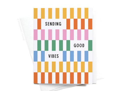 Sending Good Vibes Letterpress Greeting Card