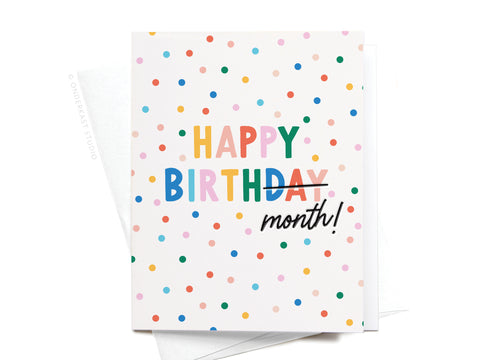 Happy Birth-month Letterpress Greeting Card