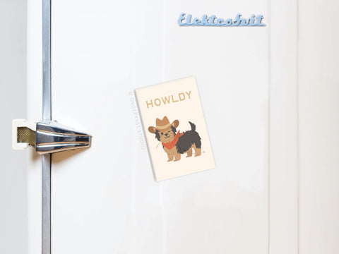 Howldy Dog Refrigerator Magnet